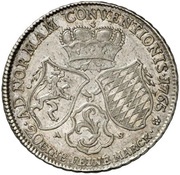 ½ Thaler - Charles Theodore Konventionstaler, Germany, 1765 reverse image
