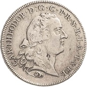 ½ Thaler - Charles Theodore Konventionstaler obverse image