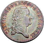 ½ Thaler - Charles Theodore Konventionstaler obverse image