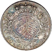 ½ Thaler - Charles Theodore Konventionstaler, Germany, 1773-1776 reverse image