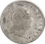 ½ Thaler - Charles Theodore Konventionstaler obverse image