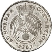 ½ Thaler - Charles Theodore Konventionstaler, Germany, 1779-1781 reverse image