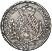 ½ Thaler - Charles Theodore Konventionstaler, Germany, 1779-1782 reverse image