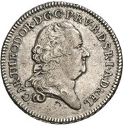 ½ Thaler - Charles Theodore Konventionstaler obverse image