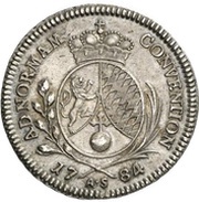 ½ Thaler - Charles Theodore Konventionstaler, Germany, 1783-1793 reverse image