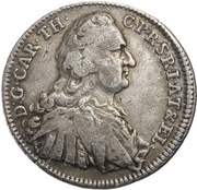 ⅔ Thaler - Charles Theodore Ausbeutegulden obverse image