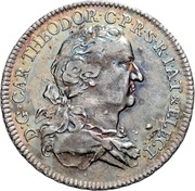 ⅔ Thaler - Charles Theodore Ausbeutegulden obverse image