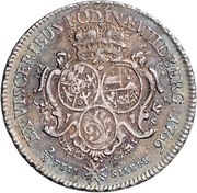 ⅔ Thaler - Charles Theodore Ausbeutegulden, Germany, 1756 reverse image