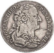 ⅔ Thaler - Charles Theodore Ausbeutegulden obverse image