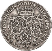 ⅔ Thaler - Charles Theodore Ausbeutegulden, Germany, 1758 reverse image