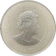 300 Dollars - Elizabeth II 6th Portrait - Year of the Ox - Silver Bullion Coin obverse image