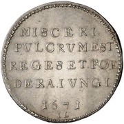 1 Thaler - Charles Louis Marriage, Germany, 1671 reverse image