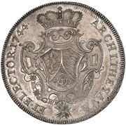 1 Thaler - Charles Theodor, Germany, 1744 reverse image