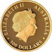 500 Dollars - Elizabeth II 4th Portrait - Koala - Gold Bullion Coin obverse image