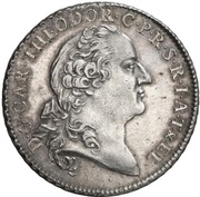1 Thaler - Charles Theodore Konventionstaler obverse image