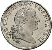 1 Thaler - Charles Theodore Konventionstaler obverse image
