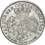 1 Thaler - Charles Theodore Konventionstaler, Germany, 1765 reverse image