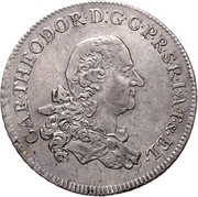 1 Thaler - Charles Theodore Konventionstaler obverse image