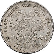 1 Thaler - Charles Theodore Konventionstaler, Germany, 1792 reverse image