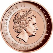 500 Dollars - Elizabeth II 4th Portrait - Kimberley Sunset - Gold Bullion Coin obverse image