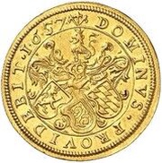 1 Ducat - Charles Louis, Germany, 1657 reverse image