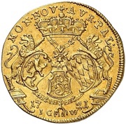 1 Ducat - Charles Philip, Germany, 1721 reverse image