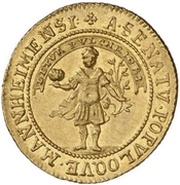 1 Ducat - Charles Philip Birth, Germany, 1725 reverse image