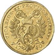 1 Ducat - Charles Philip Vicariat, Germany, 1740 reverse image