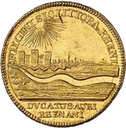 1 Ducat - Charles Philip Rheingolddukat, Germany, 1742 reverse image