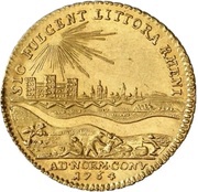 1 Ducat - Charles Theodore Rheingold-Dukat, Germany, 1762-1764 reverse image