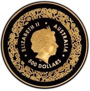 500 Dollars - Elizabeth II 4th Portrait - Australian Fabulous Four - Gold Bullion Coin obverse image
