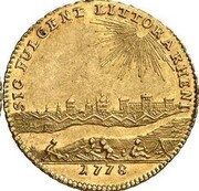 1 Ducat - Charles Theodore Rheingold-Dukat, Germany, 1778 reverse image