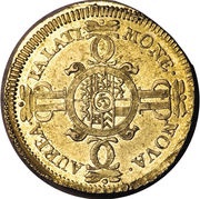 ½ Carolin - Charles Philip Trade Coinage, Germany, 1733-1736 reverse image
