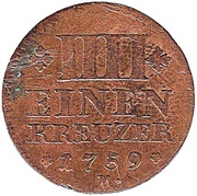 ¼ Kreuzer - Christian IV, Germany, 1759-1774 reverse image
