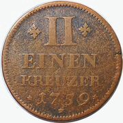 ½ Kreuzer - Christian IV, Germany, 1759 reverse image