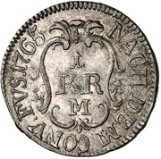 1 Kreuzer - Christian IV, Germany, 1765 reverse image