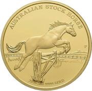 500 Dollars - Elizabeth II 4th Portrait - Australian Stock Horse - Gold Bullion Coin, Australia, 2016 reverse image