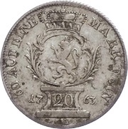 20 Kreuzers - Christian IV, Germany, 1762-1763 reverse image