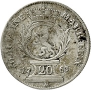 20 Kreuzers - Christian IV, Germany, 1763 reverse image
