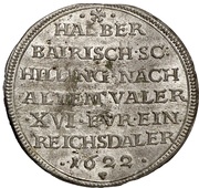 ½ Schilling - Wolfgang William Halber Bayrischer Schilling, Germany, 1622 reverse image