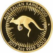 500 Dollars - Elizabeth II 4th Portrait - Australian Kangaroo - Pink Diamond, Australia, 2017 reverse image