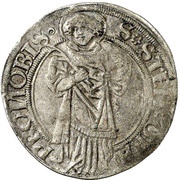 ½ Batzen - Wigileus Fröschl of Marzoll, Germany, 1509 reverse image