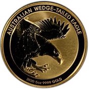 500 Dollars - Elizabeth II 6th Portrait - Australian Wedge-tailed Eagle - Gold Bullion Coin, Australia, 2020 reverse image