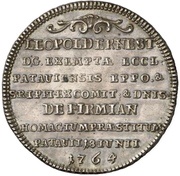 ¼ Thaler - Leopold Ernest Joseph of Firmian, Germany, 1764 reverse image
