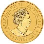 500 Dollars - Elizabeth II 6th Portrait - Australian Wedge-Tailed Eagle - Gold Bullion Coin obverse image