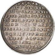 1 Thaler Entombment of Hedwig, widow of Ulrich, Germany, 1654 reverse image