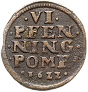 6 Pfennig - Philip Julius III, Germany, 1622 reverse image