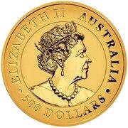 500 Dollars - Elizabeth II 6th Portrait - Australian Wedge-Tailed Eagle - Gold Bullion Coin obverse image