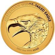 500 Dollars - Elizabeth II 6th Portrait - Australian Wedge-Tailed Eagle - Gold Bullion Coin, Australia, 2022 reverse image