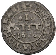 1 Witten - Charles X Gustav, Germany, 1655-1657 reverse image